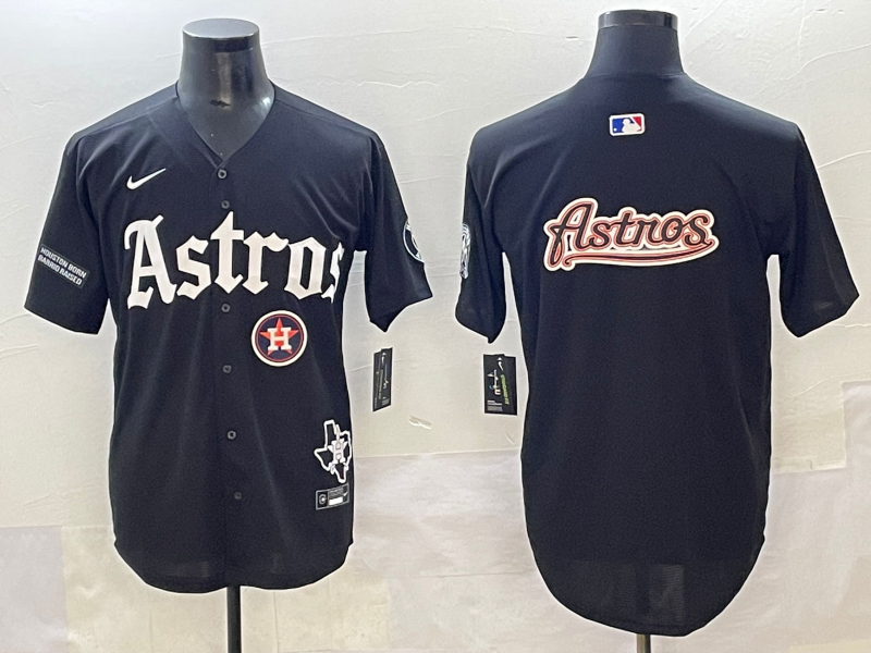 Men Houston Astros blank black MLB Nike 2025 jersey style  32->houston astros->MLB Jersey